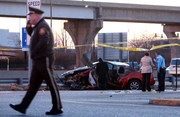 Police shooting after crash